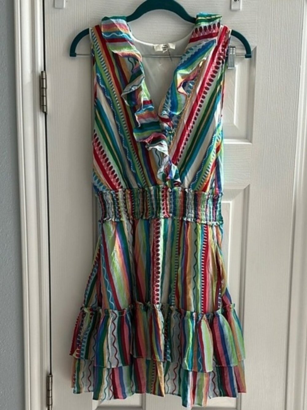 Colorful Striped Mini Dress
